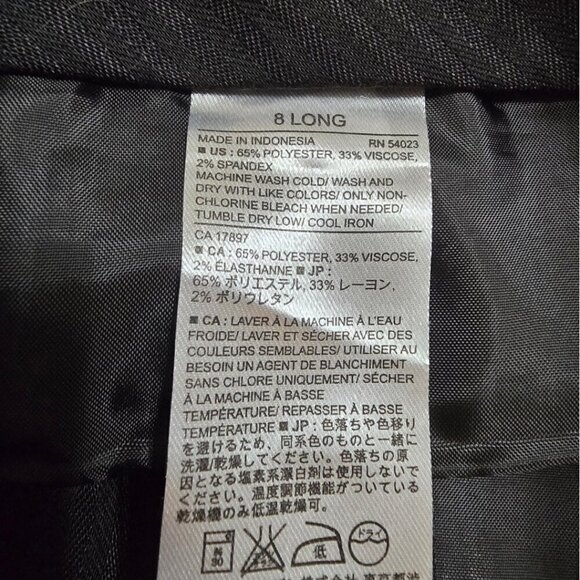 Banana Republic Martin Fit Blue Straight Leg Trousers Sz 8L - Picture 7 of 8